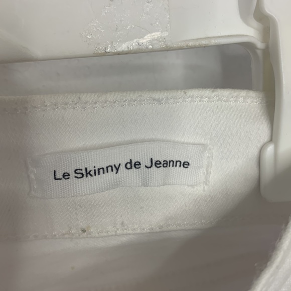 Frame NWT Azure Le Skinny De Jeanne white Skinny Jeans Embroidered leg size 26 - Picture 7 of 10